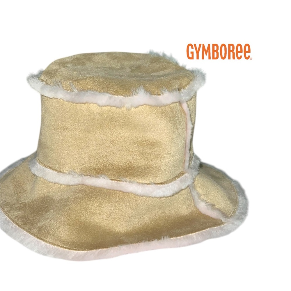 Gymboree pale pink faux fur soft suede bucket hat girls 5-7 vintage puppy love